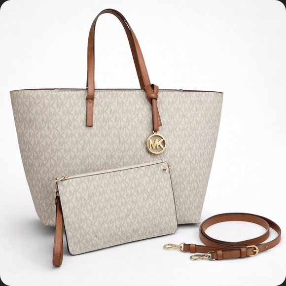 Michael Kors Handbags - Michael Kors Tote + Wristlet + Crossbody Strap Set NEW Unused